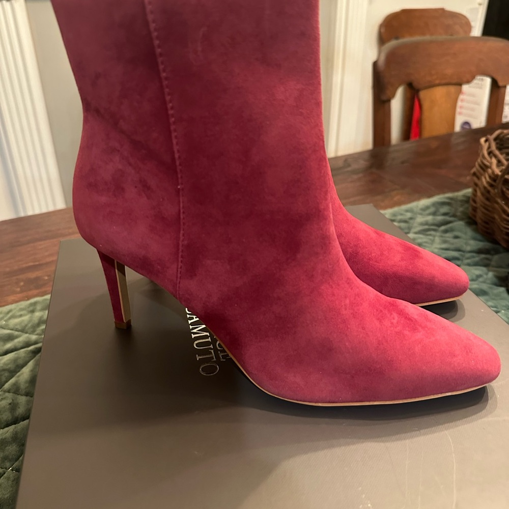 Vince Camuto Women's Magenta Red Suede Boots